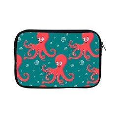 Cute Smiling Red Octopus Swimming Underwater Apple Ipad Mini Zipper Cases by Pakemis