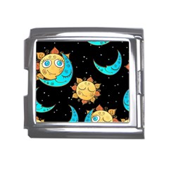 Seamless Pattern With Sun Moon Children Mega Link Italian Charm (18mm)