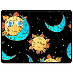 Seamless Pattern With Sun Moon Children Fleece Blanket (large)