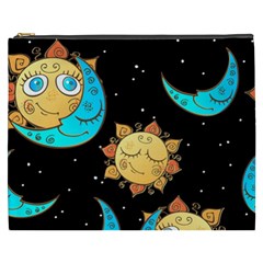 Seamless Pattern With Sun Moon Children Cosmetic Bag (xxxl)