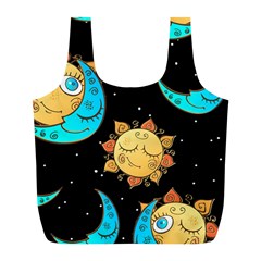 Seamless Pattern With Sun Moon Children Full Print Recycle Bag (l)