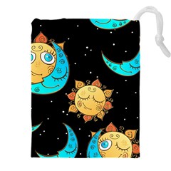 Seamless Pattern With Sun Moon Children Drawstring Pouch (4xl)