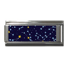 Seamless Pattern With Cartoon Zodiac Constellations Starry Sky Superlink Italian Charm (9mm) by Pakemis