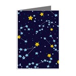 Seamless Pattern With Cartoon Zodiac Constellations Starry Sky Mini Greeting Cards (Pkg of 8) Right