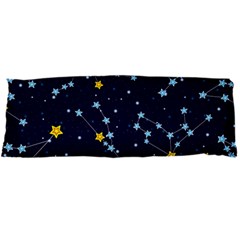 Seamless Pattern With Cartoon Zodiac Constellations Starry Sky Body Pillow Case Dakimakura (two Sides) by Pakemis