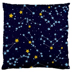 Seamless Pattern With Cartoon Zodiac Constellations Starry Sky Large Cushion Case (two Sides) by Pakemis