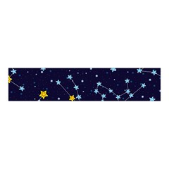 Seamless Pattern With Cartoon Zodiac Constellations Starry Sky Velvet Scrunchie by Pakemis