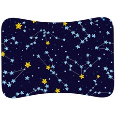 Seamless Pattern With Cartoon Zodiac Constellations Starry Sky Velour Seat Head Rest Cushion by Pakemis