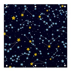 Seamless Pattern With Cartoon Zodiac Constellations Starry Sky Banner And Sign 4  X 4  by Pakemis