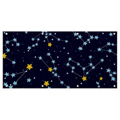 Seamless Pattern With Cartoon Zodiac Constellations Starry Sky Banner And Sign 8  X 4 