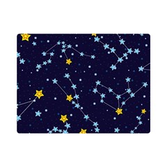 Seamless Pattern With Cartoon Zodiac Constellations Starry Sky Flano Blanket (mini)