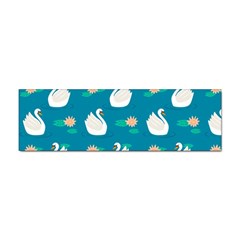 Elegant Swan Pattern With Water Lily Flowers Sticker Bumper (10 Pack) by Pakemis