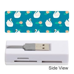 Elegant Swan Pattern With Water Lily Flowers Memory Card Reader (stick) by Pakemis