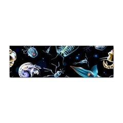 Colorful Abstract Pattern Consisting Glowing Lights Luminescent Images Marine Plankton Dark Backgrou Sticker (bumper) by Pakemis