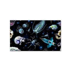 Colorful Abstract Pattern Consisting Glowing Lights Luminescent Images Marine Plankton Dark Backgrou Sticker Rectangular (10 Pack) by Pakemis