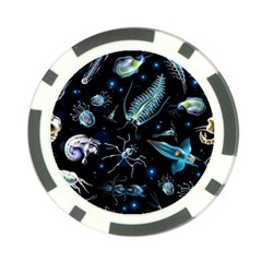 Colorful Abstract Pattern Consisting Glowing Lights Luminescent Images Marine Plankton Dark Backgrou Poker Chip Card Guard (10 Pack) by Pakemis