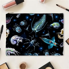 Colorful Abstract Pattern Consisting Glowing Lights Luminescent Images Marine Plankton Dark Backgrou Cosmetic Bag (xl) by Pakemis