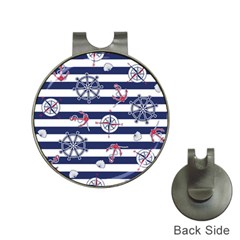 Seamless Marine Pattern Hat Clips With Golf Markers by Pakemis