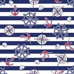 Seamless Marine Pattern Play Mat (rectangle)