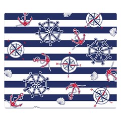 Seamless Marine Pattern Flano Blanket (small)