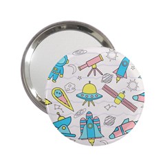 Cute-seamless-pattern-with-space 2 25  Handbag Mirrors by Pakemis