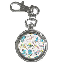 Cute-seamless-pattern-with-space Key Chain Watches by Pakemis