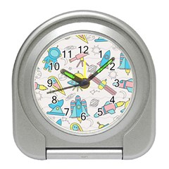 Cute-seamless-pattern-with-space Travel Alarm Clock by Pakemis