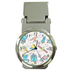 Cute-seamless-pattern-with-space Money Clip Watches by Pakemis