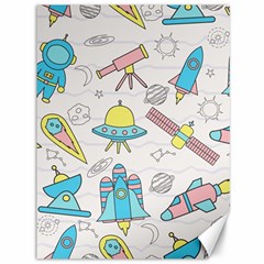 Cute-seamless-pattern-with-space Canvas 36  X 48  by Pakemis