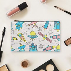 Cute-seamless-pattern-with-space Cosmetic Bag (medium) by Pakemis