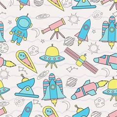 Cute-seamless-pattern-with-space Play Mat (square)