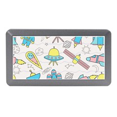 Cute-seamless-pattern-with-space Memory Card Reader (mini) by Pakemis