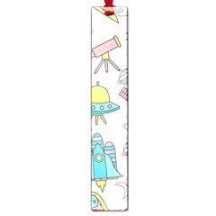 Cute-seamless-pattern-with-space Large Book Marks by Pakemis