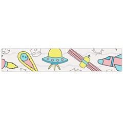 Cute-seamless-pattern-with-space Large Flano Scarf 