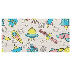 Cute-seamless-pattern-with-space Banner And Sign 4  X 2  by Pakemis