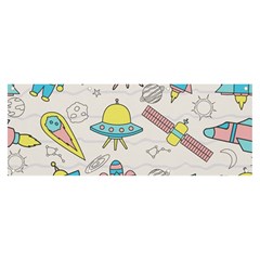 Cute-seamless-pattern-with-space Banner And Sign 8  X 3  by Pakemis