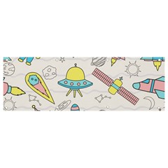 Cute-seamless-pattern-with-space Banner And Sign 9  X 3  by Pakemis