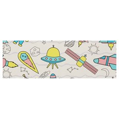 Cute-seamless-pattern-with-space Banner And Sign 12  X 4  by Pakemis