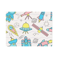 Cute-seamless-pattern-with-space Flano Blanket (mini) by Pakemis