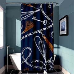 Chains-seamless-pattern Shower Curtain 36  X 72  (stall)  by Pakemis