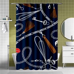 Chains-seamless-pattern Shower Curtain 48  X 72  (small)  by Pakemis