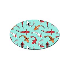 Pattern-with-koi-fishes Sticker Oval (10 Pack)