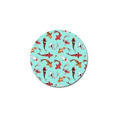 Pattern-with-koi-fishes Golf Ball Marker by Pakemis