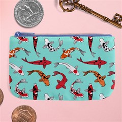 Pattern-with-koi-fishes Large Coin Purse by Pakemis