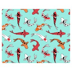 Pattern-with-koi-fishes Flano Blanket (medium)