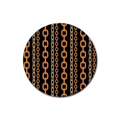 Gold-chain-jewelry-seamless-pattern Rubber Round Coaster (4 Pack) by Pakemis