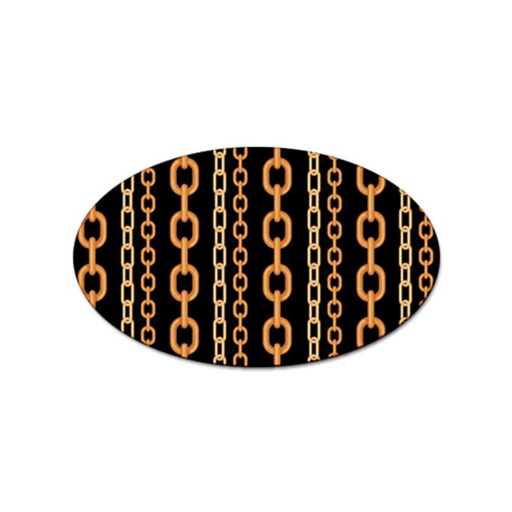 Gold-chain-jewelry-seamless-pattern Sticker (Oval)