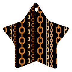 Gold-chain-jewelry-seamless-pattern Star Ornament (two Sides) by Pakemis