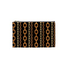 Gold-chain-jewelry-seamless-pattern Cosmetic Bag (small) by Pakemis