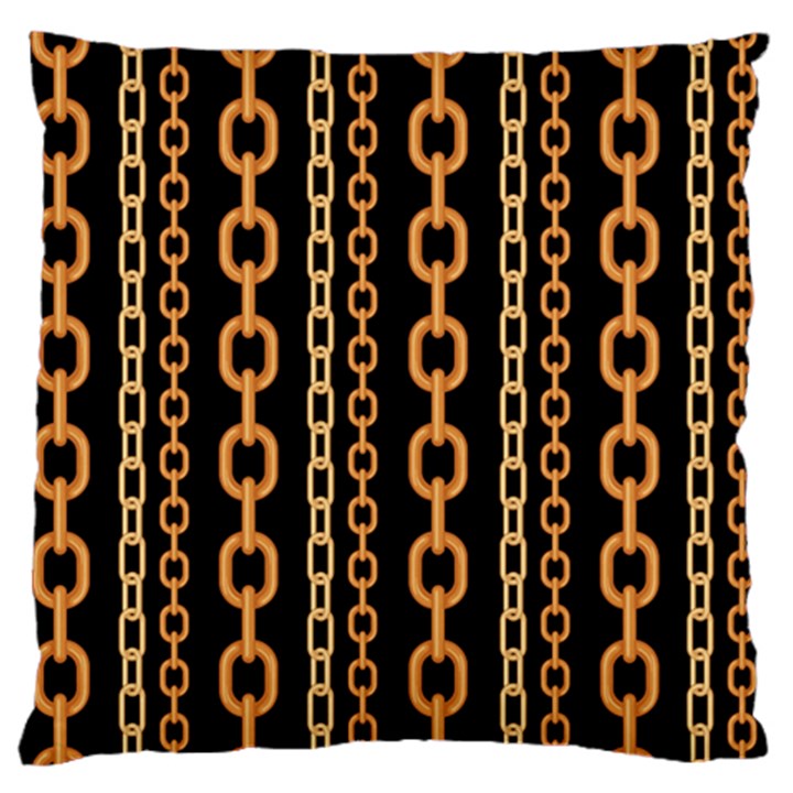 Gold-chain-jewelry-seamless-pattern Large Flano Cushion Case (Two Sides)